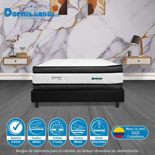 Colchón Resortado Wonderful DP