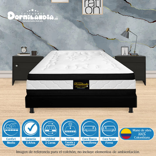 Colchón Híbrido Espumado Doble Sensación