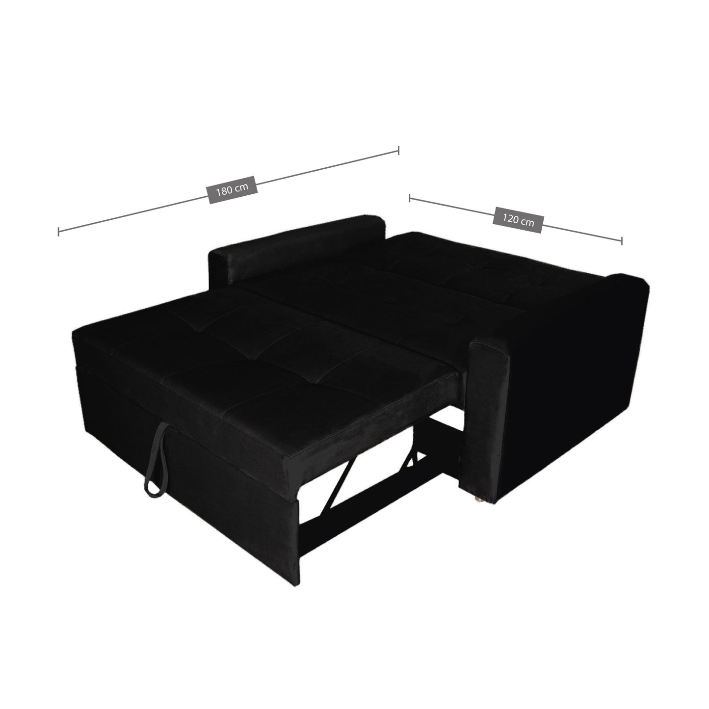 Sofá Cama Germano 3 Posiciones + 2 Cojines