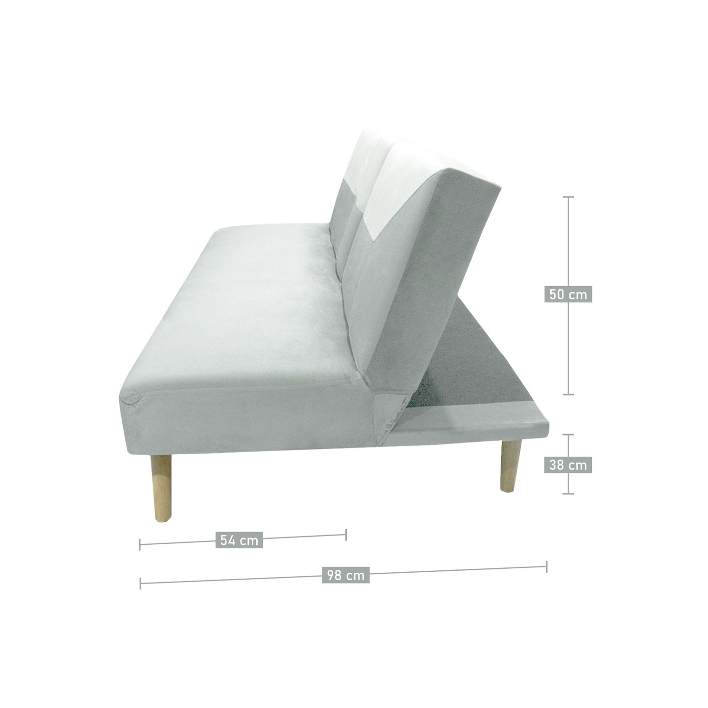 Sofá Cama Pekín 2 Puestos Con Cargador y Porta Vasos