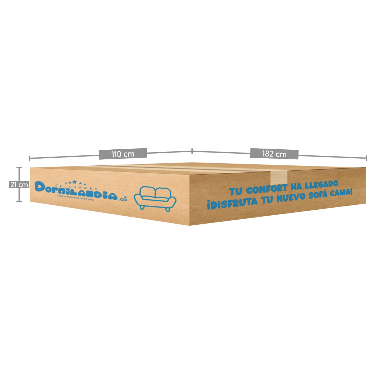 Sofá Cama Pekín 2 Puestos Con Cargador y Porta Vasos