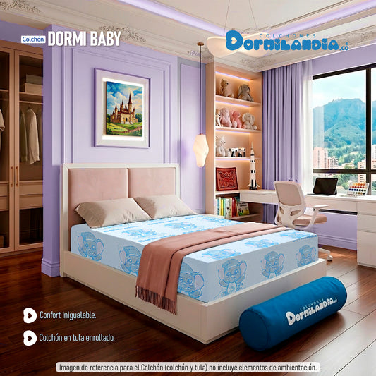 Colchón Dormibaby Elefante de Niños Espumado Enrollado en Tula Confortable