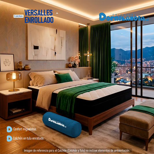 Colchón Resortado Versalles Enrollado En Tula Confortable