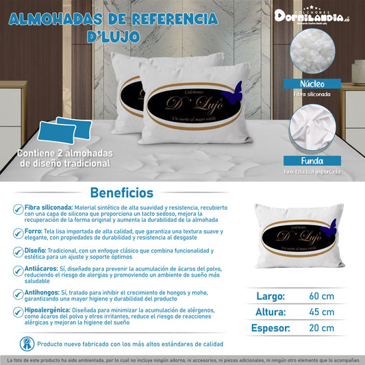 Set X2 Almohadas D Lujo