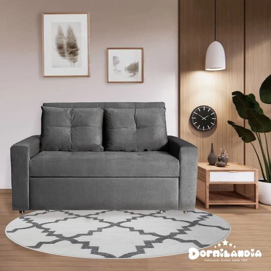 Sofá Cama Germanos 3 Posiciones + 2 Cojines