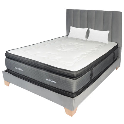 Mega Combo Colchón Resortado Excalibur + Base Cama + Cabecero + Almohadas