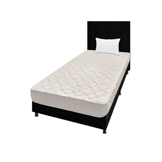 Mega Combo Colchón Espumado Multisleep + Base Cama + Cabecero + Almohadas