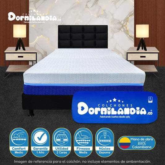 Colchón Espumado Multisleep Enrollado En Tula Confortable