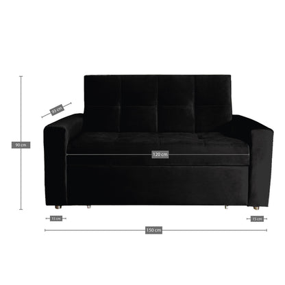 Sofá Cama Germano 3 Posiciones + 2 Cojines