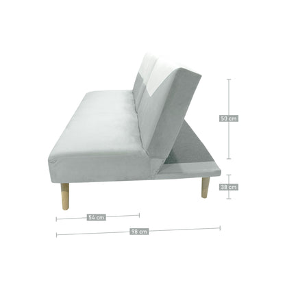 Sofá Cama Pekín 2 Puestos Con Cargador y Porta Vasos