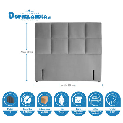 Mega Combo Colchón Pocket Maxiflex + Base Cama + Cabecero + Almohadas