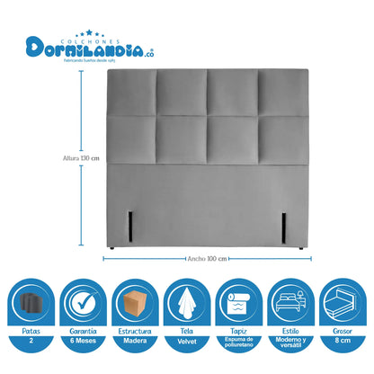 Mega Combo Colchón Pocket Maxiflex Enrollado En Tula Confortable + Base Cama + Cabecero + Almohadas