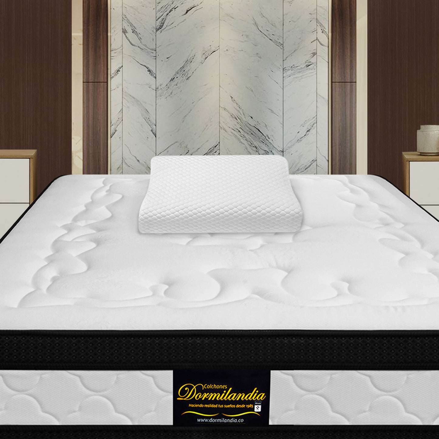 Und Almohada Viscoelástica Cervical Tela Fría