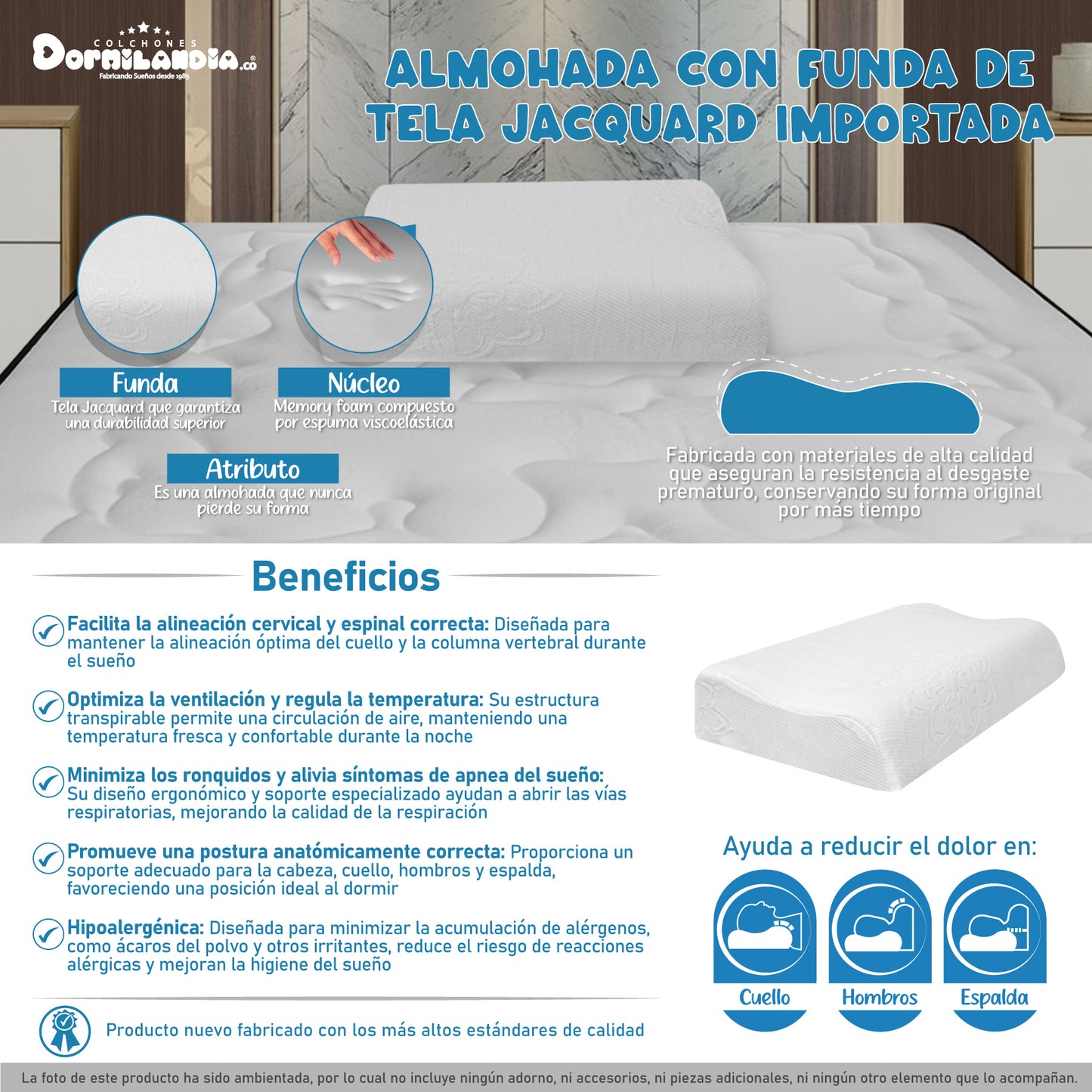 Und Almohada Viscoelástica Cervical