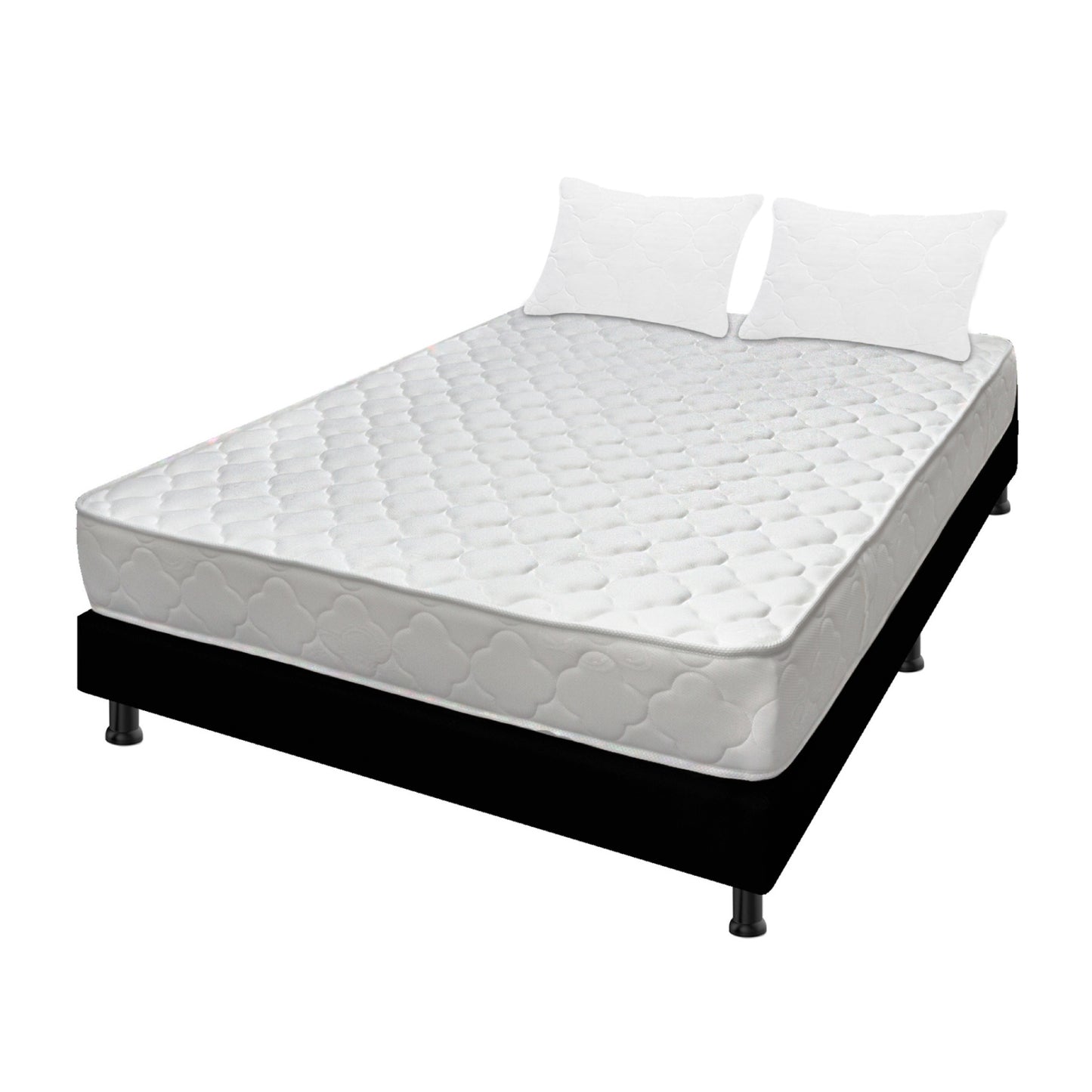 Combo Colchón Macizo Espumado + Base Cama + Almohadas