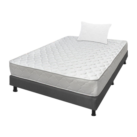 Combo Colchón Ultraflex Espumado + Base Cama + Almohadas