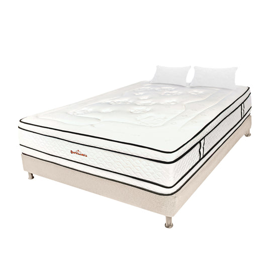 Combo Colchón King Infinity Pocket + Base Cama + Almohadas