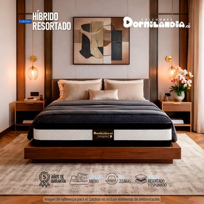Colchón Resortado Hibrido Doble Sensación