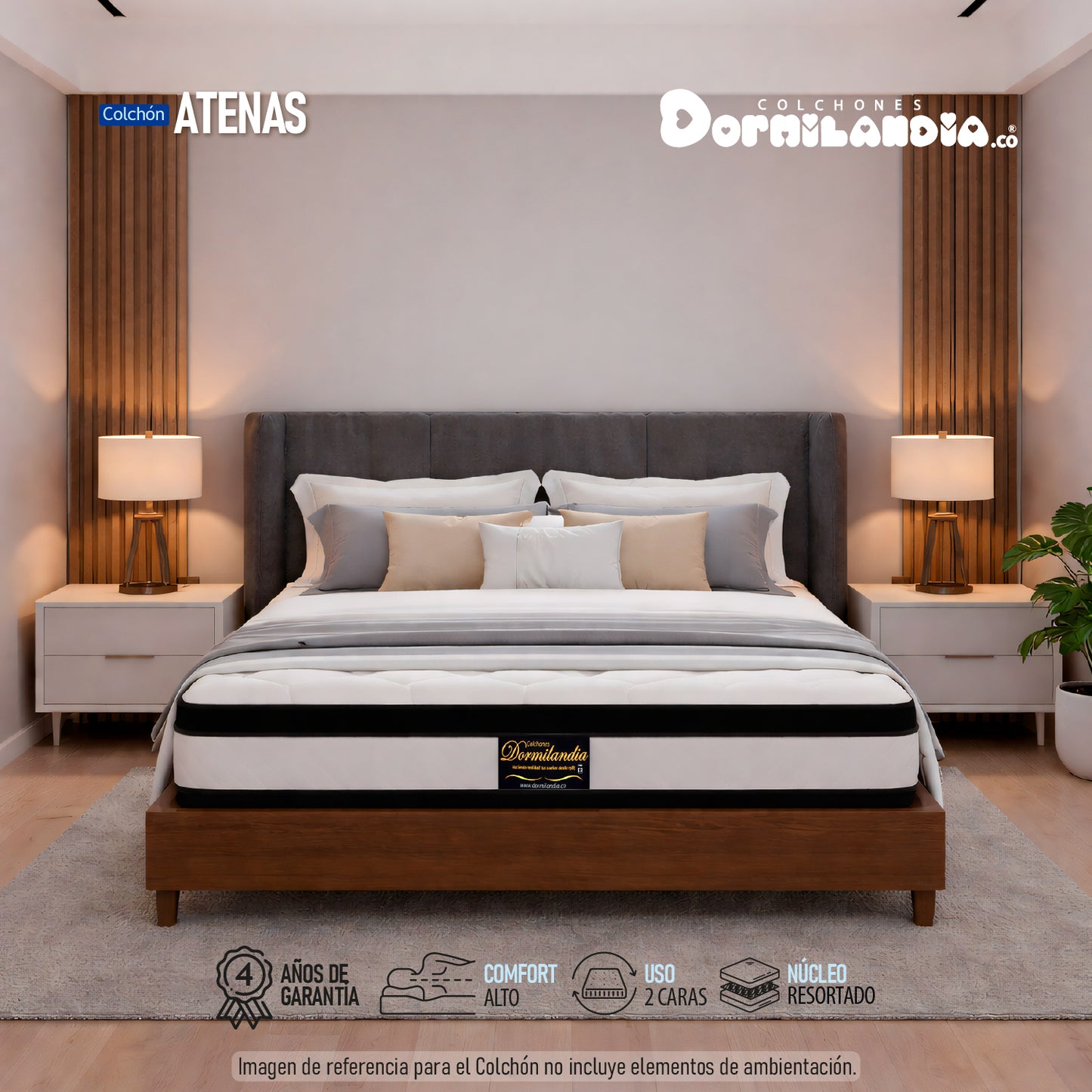 Colchón Resortado Atenas Enrollado En Tula Confortable