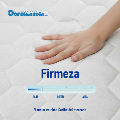 Colchón Resortado Caribe Enrollado En Tula Confortable