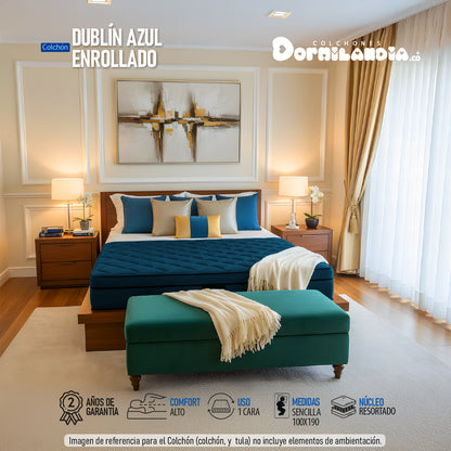 Colchón Dublín Resortado Enrollado