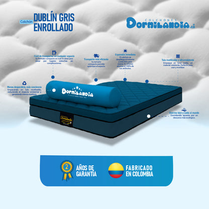 Colchón Dublín Resortado Enrollado