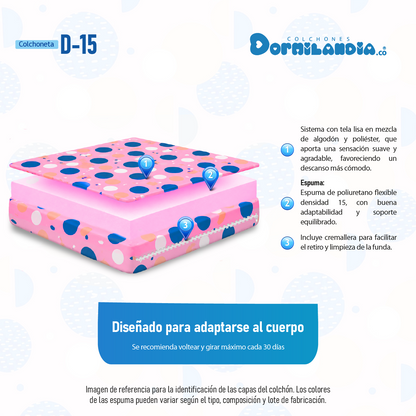 Colchoneta Densidad 15 x8cm