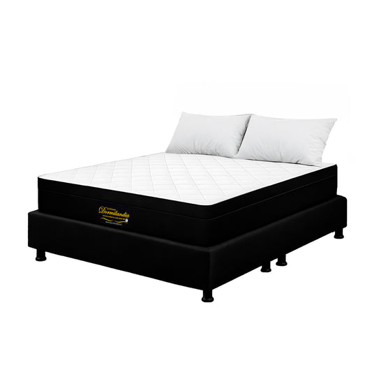 Combo Colchón King Versalles Resortado + Base Cama + Almohadas