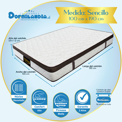 Colchón Resortado Dublín