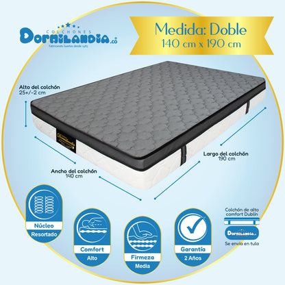 Colchón Resortado Dublín