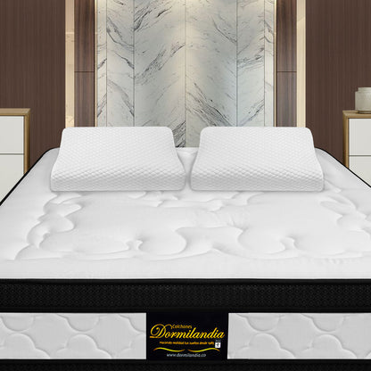 Set X2 Almohada Viscoelástica Masajeadora Tela Fría