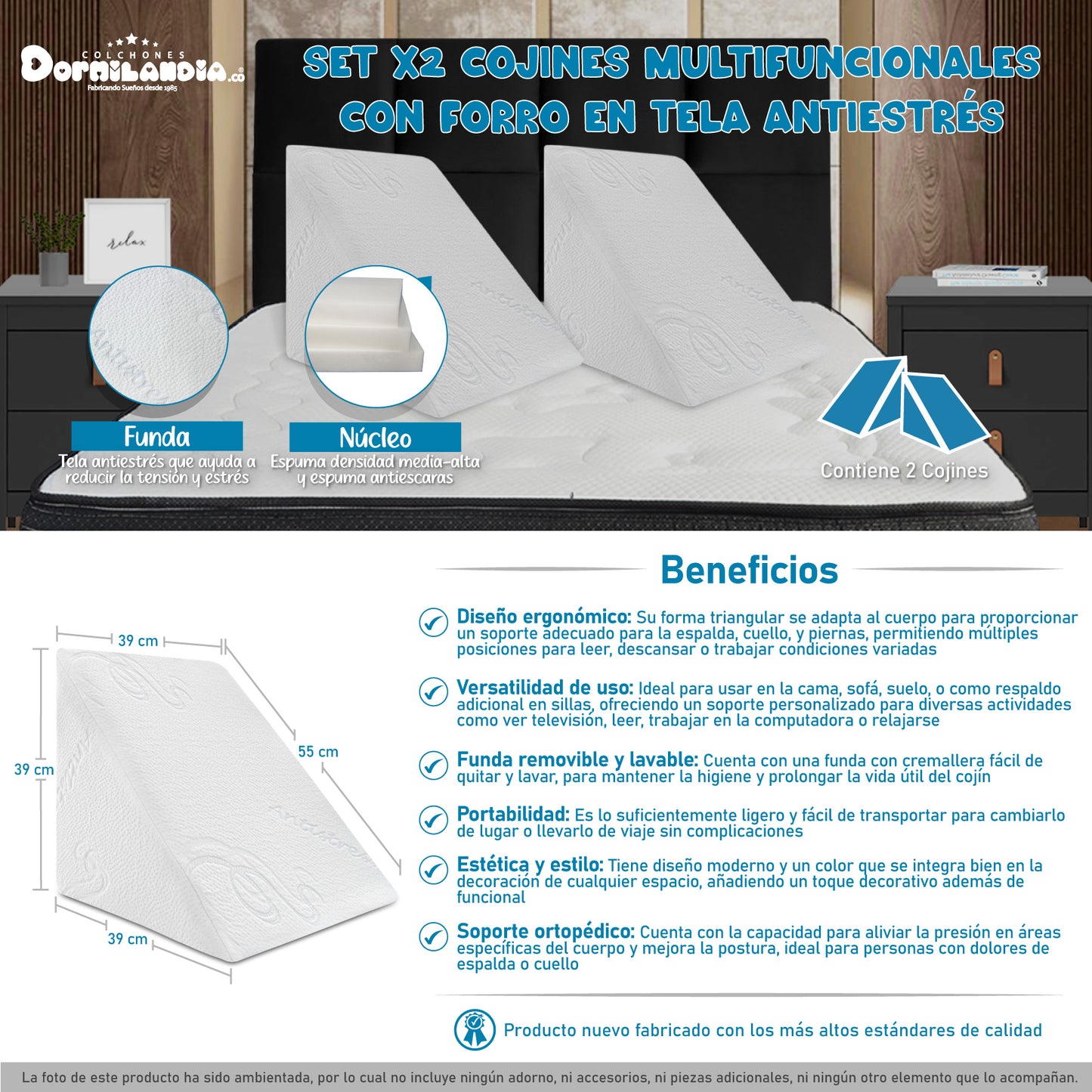 Set X2 Cojín Multifuncional